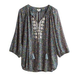 Embroidered Floral Women's Blouse